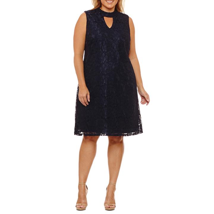 Scarlett Sleeveless Pattern Sheath Dress-plus