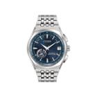 Citizen Eco Drive Men's Silver Tone And Blue Satellite Wave World Time Gps Bracelet Watch Cc3020-57l