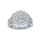 Womens 1 Ct. T.w. Genuine White Diamond 10k Gold Engagement Ring