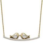 1/5 Ct. T.w. Diamond 10k Yellow Gold Lovebirds Necklace