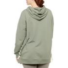 Flirtitude French Terry Side Lace Up Hoodie- Juniors Plus