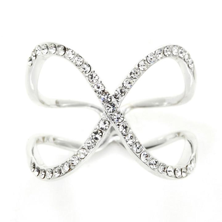 Sparkle Allure Womens White 10k Cluster Ring