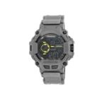 Armitron Mens Gray And Yellow Accent Chronograph Digital Sport Watch