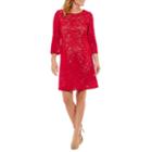 Liz Claiborne 3/4 Sleeve Floral Lace Sheath Dress