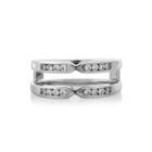 1/4 Ct. T.w. Diamond 14k White Gold Pinched Ring Wrap