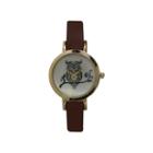 Olivia Pratt Womens Brown Strap Watch-20378darkbrownowl