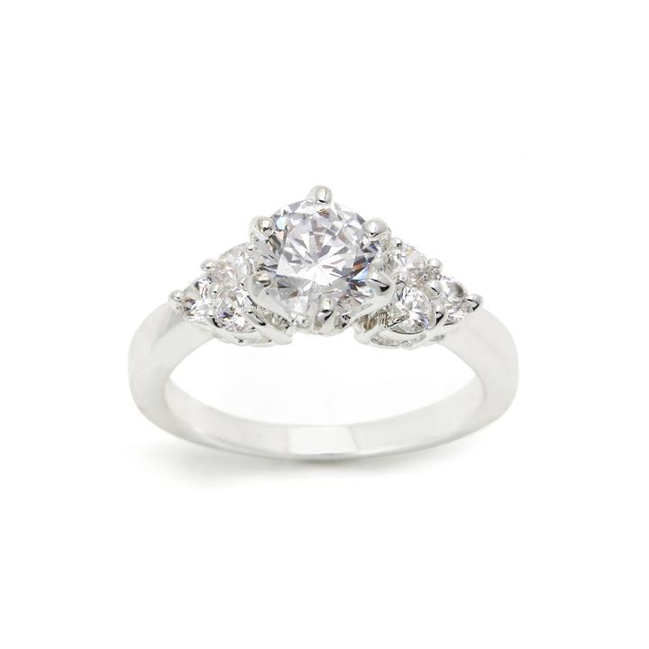 City X City Cubic Zirconia Three-stone Ring
