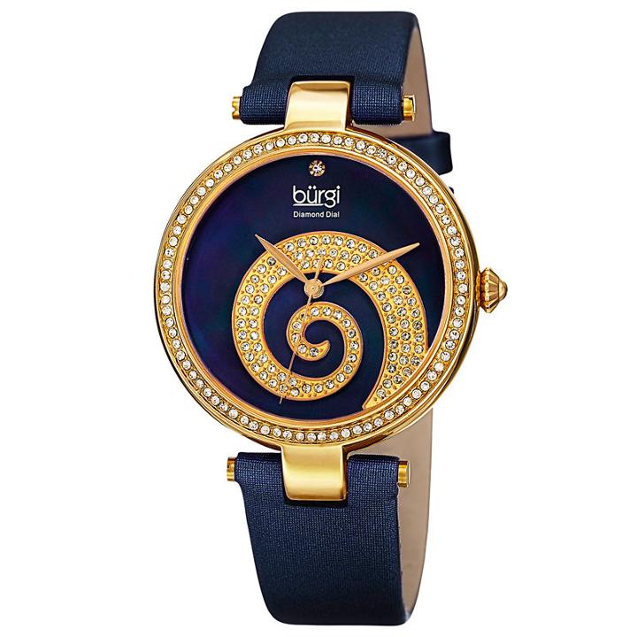 Burgi Womens Blue Strap Watch-b-143bu