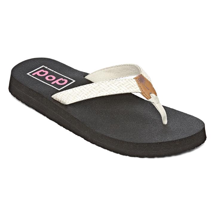 Pop Womens Embellished Flip Flops