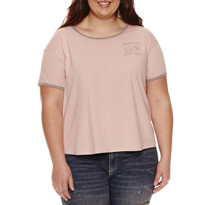 Don't Call Just Text Graphic T-shirt- Juniors Plu