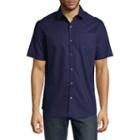 Claiborne Short Sleeve Floral Button-front Shirt