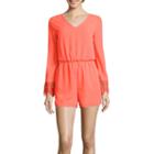 Decree Crochet Bell-sleeve Romper