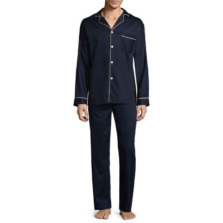 Stafford Long Sleeve/long Leg Sateen Pj Set