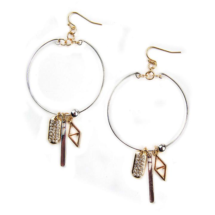 Arizona Clear 80mm Hoop Earrings