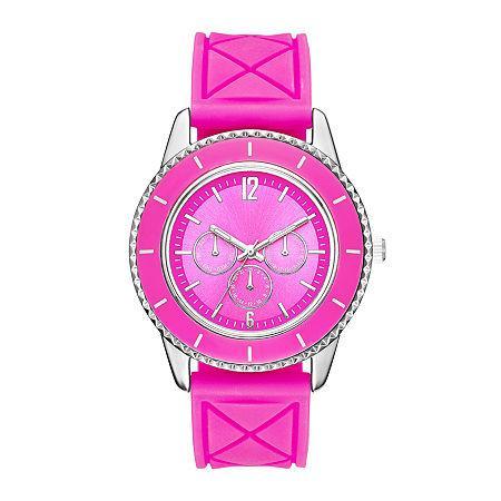Womens Colorful Quilted Silicone Strap Watch