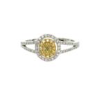 Womens 3/8 Ct. T.w. Pear Yellow Diamond 14k Gold Engagement Ring