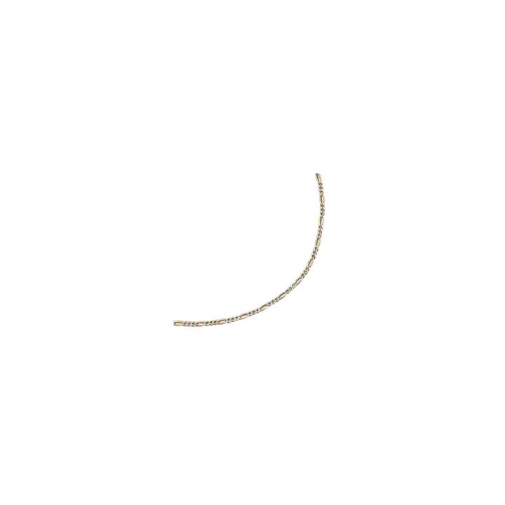 10k Gold Two-tone 18-20 Hollow Figaro Chain