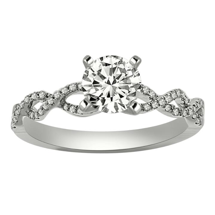 Womens 1/2 Ct. T.w. Genuine Round White Diamond Platinum Engagement Ring