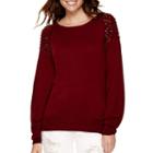 A.n.a Long-sleeve Stud Shoulder Sweater - Tall