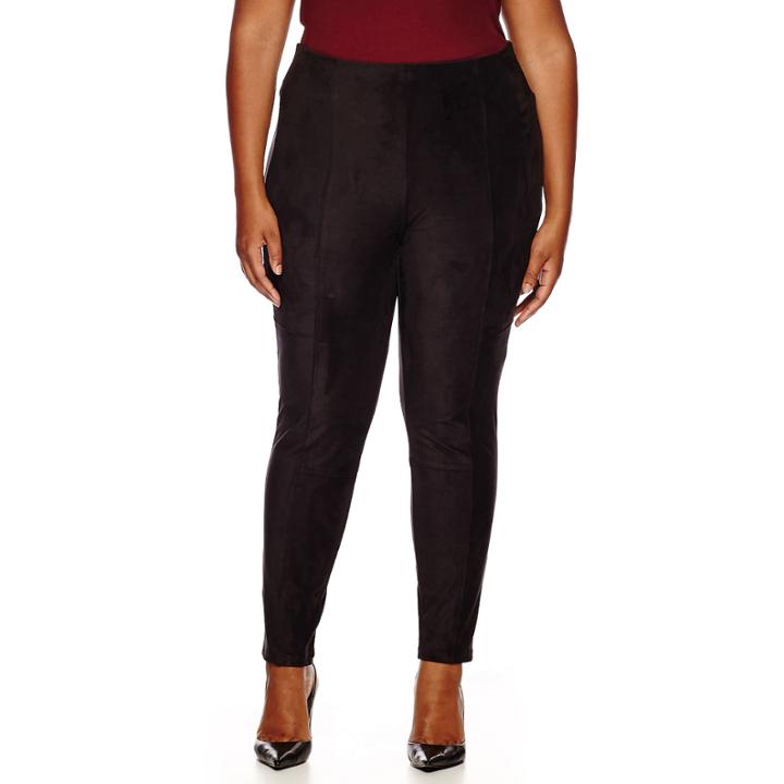 Worthington Stretch Faux-suede Leggings - Plus