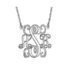 Personalized Personalized Sterling Silver 25mm Monogram Necklace