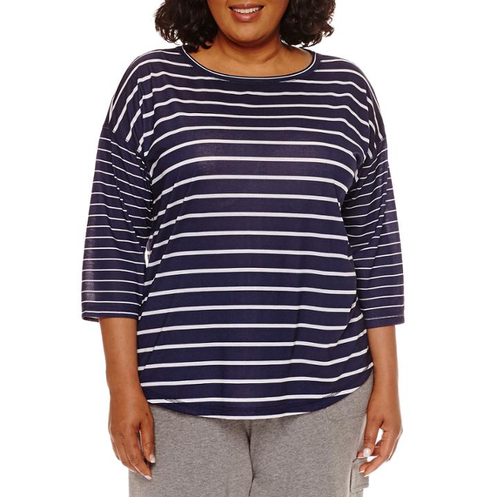 Made For Life 3/4 Sleeve Scoop Neck T-shirt-plus