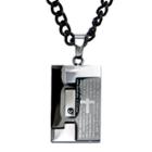 Inox Jewelry Mens Two-tone Stainless Steel Lord's Prayer Pendant Necklace