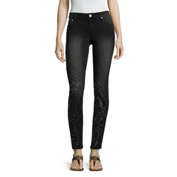 Project Indigo Metallic Splatter Skinny Jean
