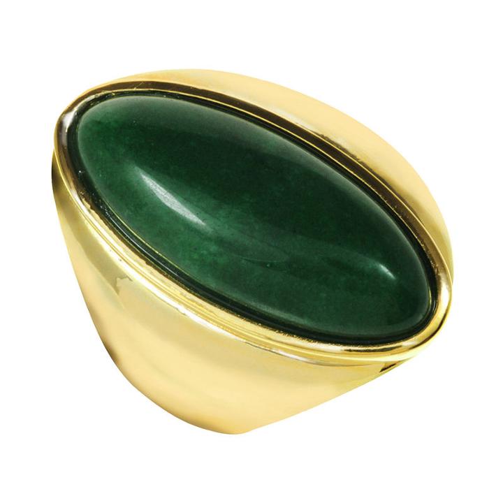 J & H Designs Womens Dyed Green Cocktail Ring
