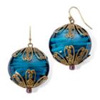 Aris By Treska Venice Blue Stone Drop Earrings