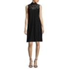 Rn Studio By Ronni Nicole Sleeveless Lace Mockneck Shift Dress - Petite