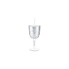 Glitz Silver Double Walled Glitter Wine Glass By Blush