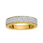 1/2 Ct. T.w. Certified Diamond 14k Yellow Gold Vintage-style Wedding Band