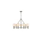 Beckford 9-light Chandelier In Pewter With Opal Glass