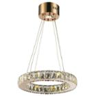 Galaxy 9 Led Light Rose Gold Finish And Clear Crystal Circular Ring Chandeliermini