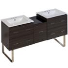 61.5-in. W Floor Mount Dawn Grey Vanity Set For 3h4-in. Drilling