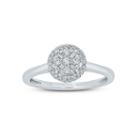 Womens 1/4 Ct. T.w. Genuine White Diamond 10k Gold Engagement Ring