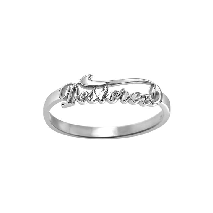 Personalized Script Name Ring