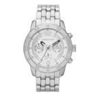 Claiborne Mens Silver-tone Strap Watch