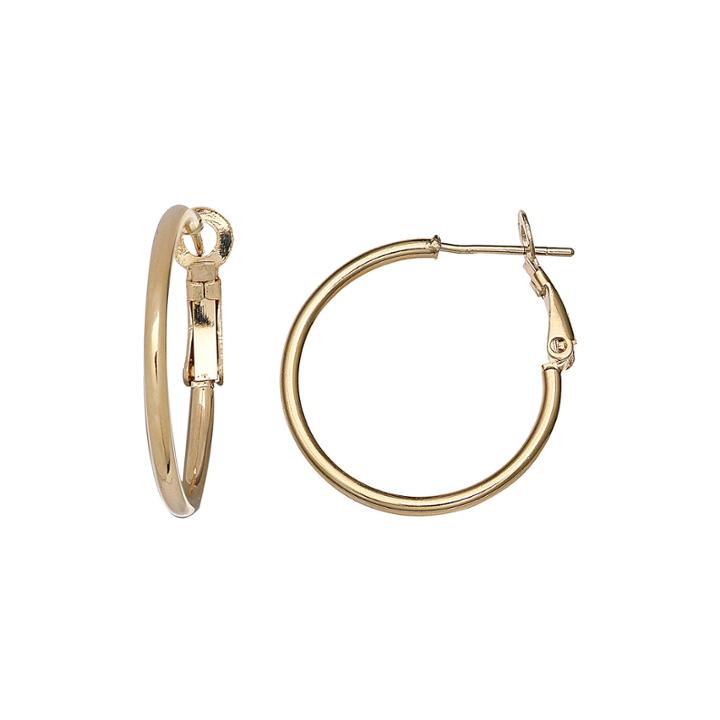 14k Yellow Gold Over Sterling Silver Hoop Earrings