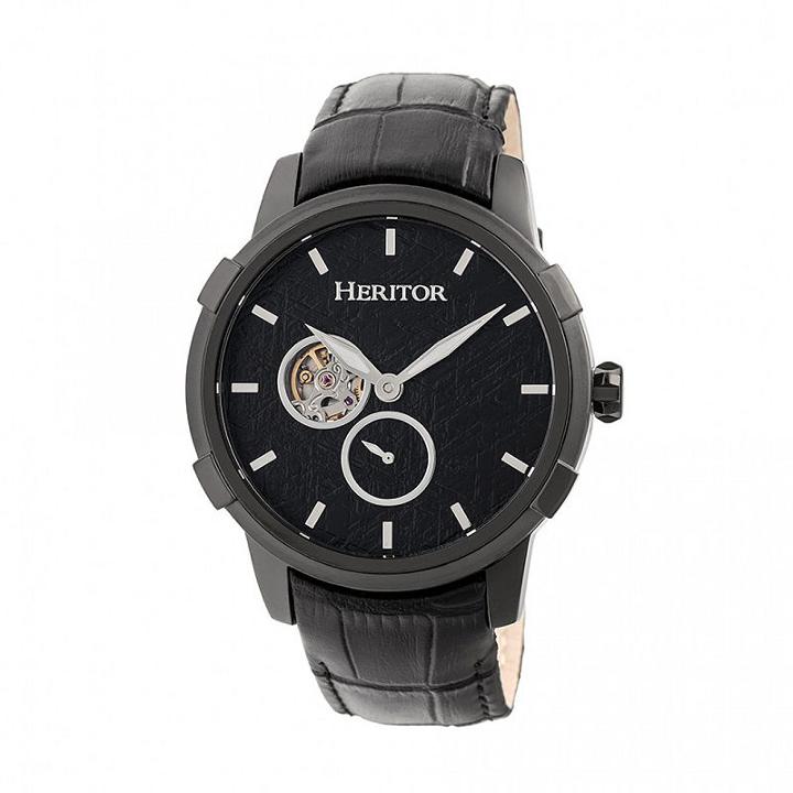 Heritor Unisex Black Strap Watch-herhr7206