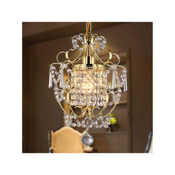 Warehouse Of Tiffany Emily 1-light Gold 11-inch Crystal Chandelier