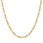 10k Gold Semisolid Figaro 24 Inch Chain Necklace