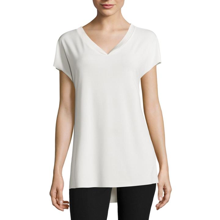 Worthington Short-sleeve High-low-hem Top