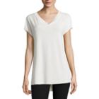 Worthington Short-sleeve High-low-hem Top