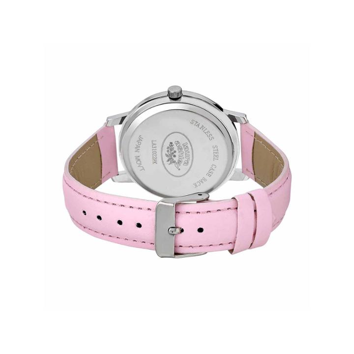 Laura Ashley Womens Floral Print Dial Pink Strap Watch-la31022pk