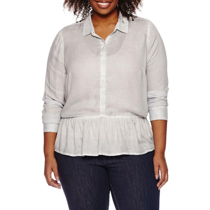 A.n.a 3/4 Sleeve Rayon Blouse-plus