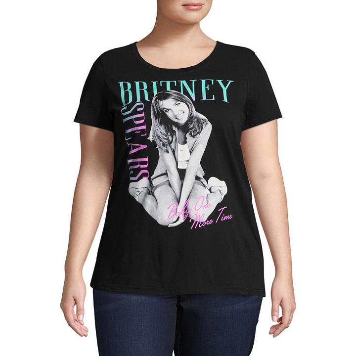 Short Sleeve Britney Spears Graphic T-shirt- Juniors Plus