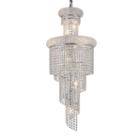 Empire Collection 10 Light Mini Crystal Spiral Cascading Chandelier