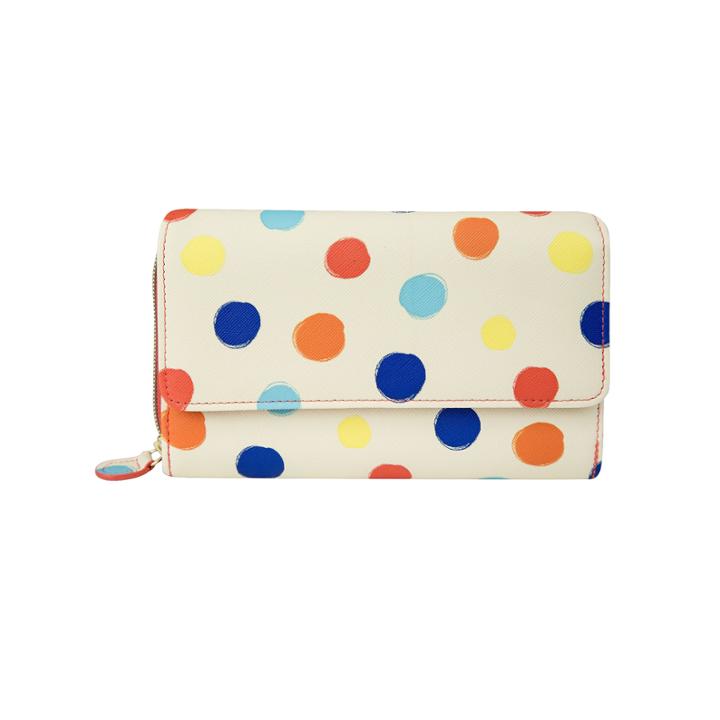 Mundi Dottie Print Big Fat Rfid Blocking Clutch Wallet